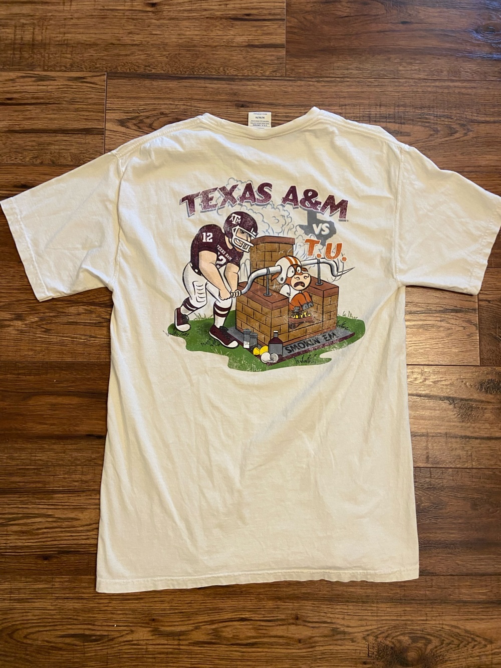 Texas A&M Smoke Em T-shirt Longhorn Roast Men’s Medium Short Sleeve Cotton Aggie